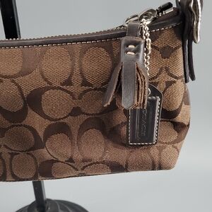 Coach Brown Monogram Clutch